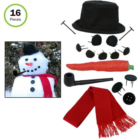 Evelots My Very Own Snowman Kit, Winter Fun For All, 16 Pieces Included