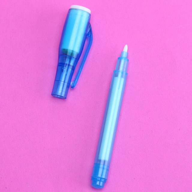 Bolígrafo de tinta Invisible con luz UV para niños y estudiantes, marcador divertido de 1/4 piezas, para fiesta en casa, escuela, regalo de cumpleaños, Carnaval