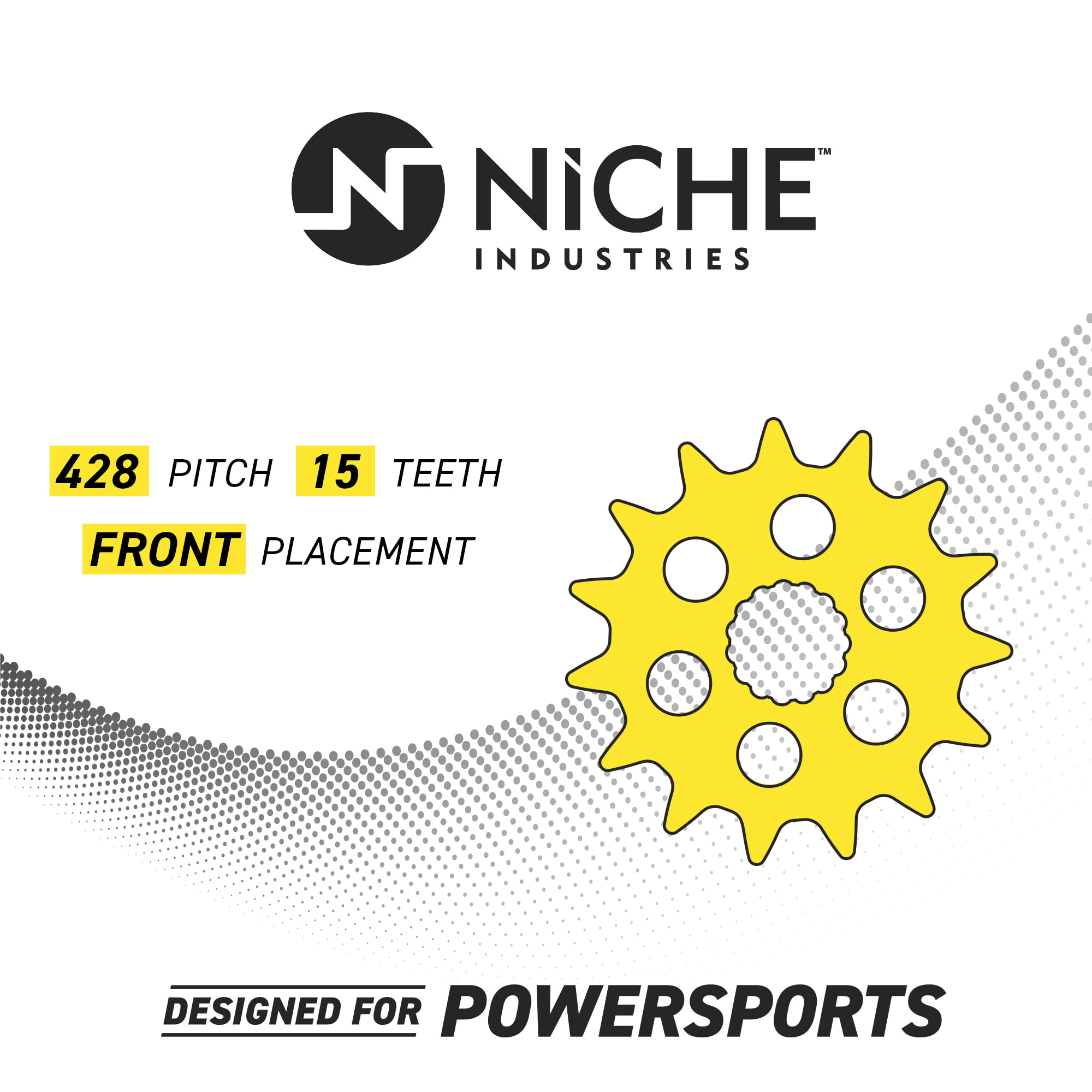 NICHE Drive Sprocket Chain Combo for Honda XL100S Front 15 Rear 42 Tooth 428V O-Ring 118 Links 