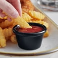 thumbnail image 2 of Truecraftware – Set of 12- Smooth Ramekin 1-1/2 oz. Black Color Melamine - Individual Condiments Ramekins Portion Dipping Sauce, 2 of 5