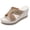 Khaki, variant on Women Beaded Braided Wedge Platform Slippers Slip on Open Toe High Heel Summer Beach Vacation Shoes