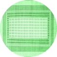 thumbnail image 1 of Ahgly Company Indoor Round Southwestern Emerald Green Country Area Rugs, 5' Round, 1 of 4