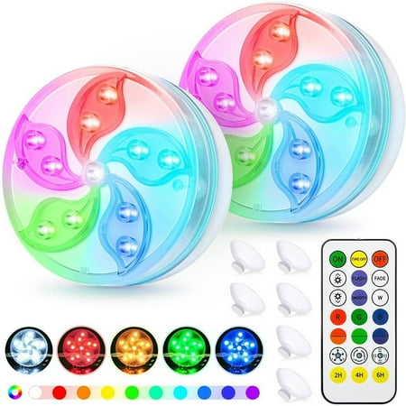 

Underwater Diving LED Lamp Waterproof Color Changing Lamp 16 Color Band Remote Control Wireless LED Lamp Suitable for Swimming Pool Flower Pot Fish Tank
