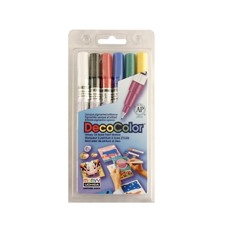 UPC: 0028617123264 | Marvy Uchida Decocolor Extra Fine Point Set Of 6 Primary