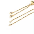 thumbnail image 2 of U8MO 10 Strds Brass Slider Necklaces Bases Box Chains w/ Stopper CZ Charm Ends 31.5"-Gold, 2 of 2