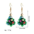 thumbnail image 3 of 1Pair Christmas Tree Dangle Earrings for Women, Festive Drop Earrings with Wreath Ornament Design, Xmas Holiday Jewelry Gifts for Christmas Party, Fun Stocking Stuffers Accessories for Women, 3 of 7