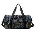 thumbnail image 1 of Bolsa de gimnasio deportiva con compartimento para zapatos y bolsillo húmedo, bolsa de lona impermeable para el fin de semana durante la noche, 1 of 5