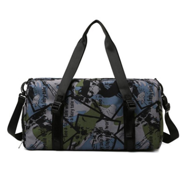 Bolsa de gimnasio deportiva con compartimento para zapatos y bolsillo húmedo, bolsa de lona impermeable para el fin de semana durante la noche