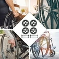 thumbnail image 3 of LEORX Universal Wheelchair Front Wheel Silent Rolling Grey Steel, 3 of 5