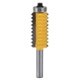 thumbnail image 1 of QIILU Joints Router Bit, V Tenoning 8mm Shank Rugged Finger Joint Milling Cutter No Debris Anti Kickback For Shelves For DIY Doors For Carpenter For Tables, 1 of 8