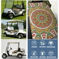 thumbnail image 6 of Premium Microfiber Golf Cart Seat Cover 51" x 31" with Mandala Pattern - Towel Blanket for EZGO, Yamaha, Club Car Front Seat Comfort, 6 of 8