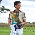 thumbnail image 4 of Lsque Pikmin Pattern Golf Shirts for Men Dry Fit Print Moisture Wicking Performance Short Sleeve Polo Shirt-XX-Large, 4 of 7