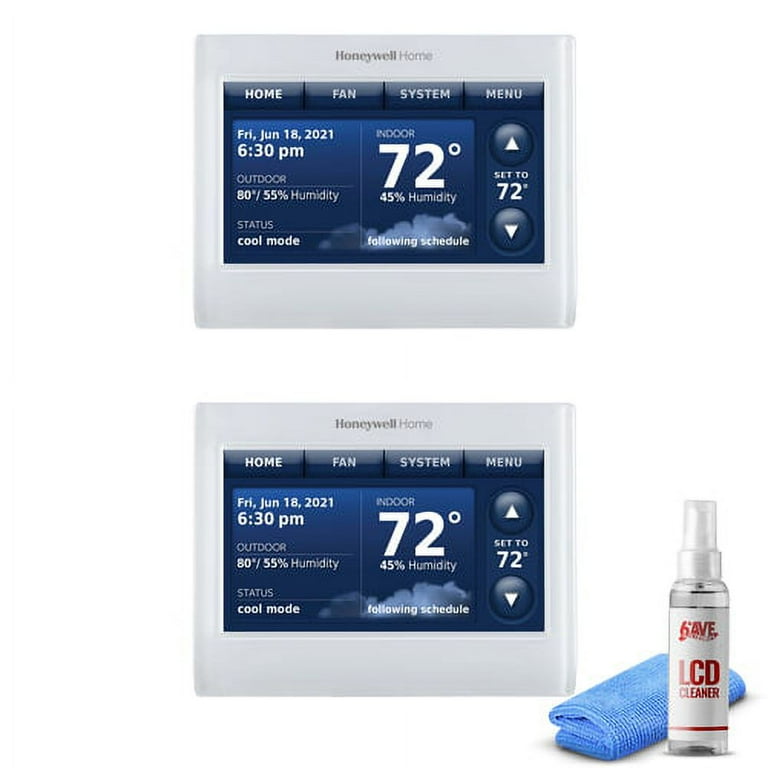 2-Pack Honeywell THX9421R5021WW Wire IAQ High Definition Touch