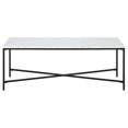 thumbnail image 2 of HomeRoots 521623 18 x 47.63 x 23.75 in. Black & White Manufactured Wood Rectangular Coffee Table, 2 of 3