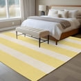 thumbnail image 6 of Yellow Striped Area Rug 8x10 Washable Rug Non Slip Beige Retro Minimalism Abstract Stripes Large Area Rug Soft Stainresistant Indoor Floor Carpet for Living Room Bedroom Office Dining Room Nursery, 6 of 9