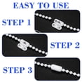thumbnail image 4 of 5M White 4.5mm Blinds Vertical Blind Bottom Chain +5 Plastic Vertical Blind Clips Chain Connectors for Roller Blind Replacement Parts Roman Vertical Blinds, 4 of 6