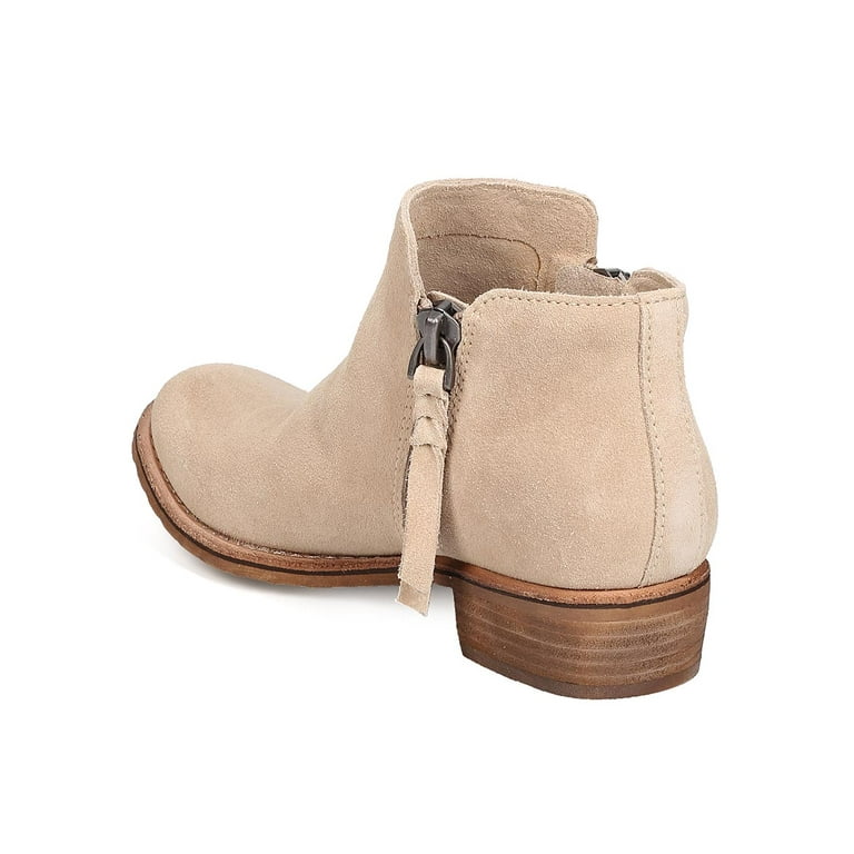 New Women Dolce Vita Sutton Suede Dual Zipper Stacked Heel Ankle Bootie Walmart