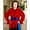 Red, variant on The Pirate Dressing C1007 John Cook Renaissance Shirt- Red - Large