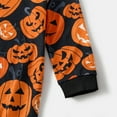 thumbnail image 6 of PatPat Halloween Family Matching Pajamas Allover Orange Jack-O'-Lantern Sleepwear Sets, 6 of 7