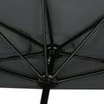 thumbnail image 4 of Lanai 9-ft Half Umbrella - Slate Grey - Polyester Canopy, 4 of 8