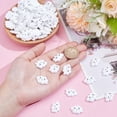 thumbnail image 3 of 1set 100 Pcs White Cloud Resin Cabochons 15x22x4.5mm, 3 of 6