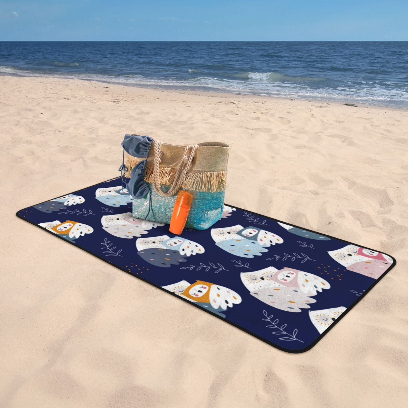 Cotton Bath Towels for Bathroom - Mom And Baby Owls Microfiber Quick Dry Towels for Body Bath Sheets, Personalized Beach Towel, Soft Shower Towels for Travel Home Beach 27*55in