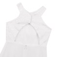 thumbnail image 5 of Jizyo Kids Girls Sleeveless Cutout Back Bridesmaid Dress Wedding Evening Party Prom Maxi Gown Halter Lace Chiffon White 8, 5 of 6