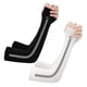 thumbnail image 4 of 4 unidades (2 pares) de fundas protectoras solares con protección UV para brazos, mangas refrescantes para hombres y mujeres que practican ciclismo al aire libre (negro y blanco), 4 of 8