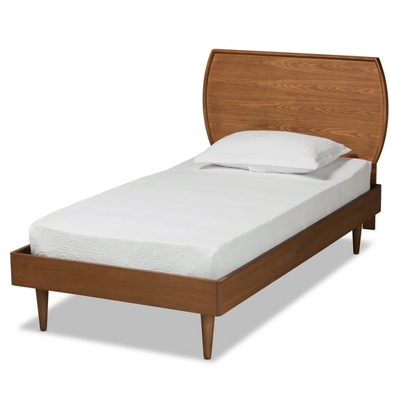 Baxton Studio Yori Brown Finished Wood Twin Size Platform Bed