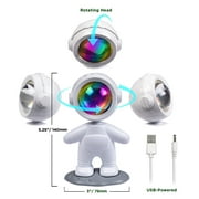 Mini Astronaut Projector Night Light Merkury Innovations- Purple Sunset, Rotating Head, USB Powered