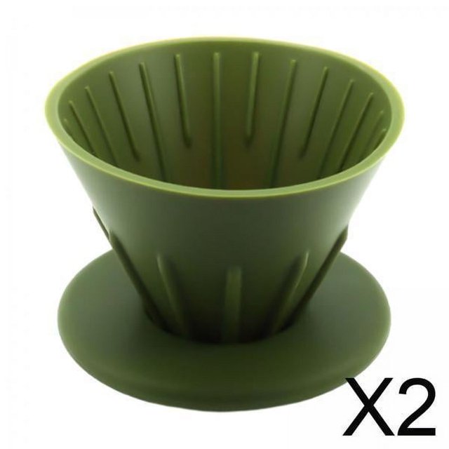 2 Goteros De Café Portátiles Duraderos Y Reutilizables Para Viajes, Acampadas, Senderismo, Verde