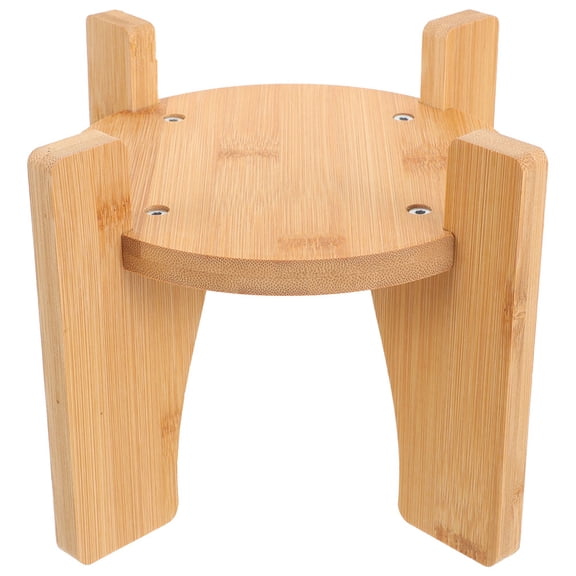 SEWCHICS Water Dispenser Stand Drink Dispense Holder Khaki Wood 1Pcs 7.86x7.86in