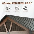 thumbnail image 6 of Mondawe 11'x13' Hardtop Gazebo,Aluminum Patio Permanent Pavilion with Curtains and Nettings,Outdoor Shade with Metal Steel Gable Roof for Garden, Porch, Lawns, 6 of 11