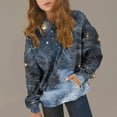 thumbnail image 3 of Sudadera con capucha para niñas y niños, sudadera de manga larga con cuello redondo y estampado de moda, jersey con bolsillo, sudadera de poliéster para niñas, 3 of 8