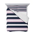 thumbnail image 7 of Pink Navy Blue Striped Twin XL Size Down Alternative Comforter,Lightweight Comforter Quilt Bedding Set with Pillow Shams Minimalist Abstract Lines Artwork Bed Comforter Duvet Insert 68"x98", 7 of 7