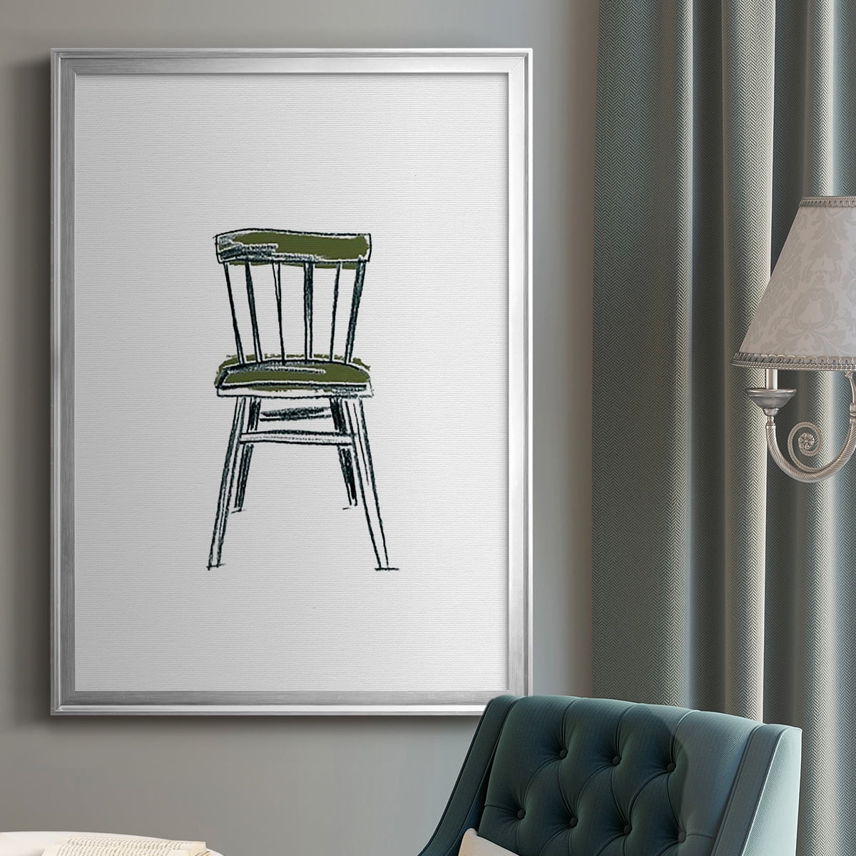 Take a Seat IV Premium Framed Print, in Gold, Black, or Silver - Ready to Hang