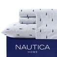 thumbnail image 4 of Nautica Whale Print Stripe King Sheet Set in Blue, 4 of 9
