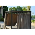 thumbnail image 4 of Outdoor Patio Daybed with Canopy, Square Recline Sunbed Daybed with Cushions, Gray, 4 of 10