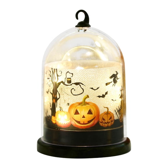 DVKOVI Halloween LED Glowing Light On Plastic Base Indoor Tabletop Decorations for Mantel Shelf Desk A One Size