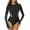 Black, variant on WREESH Womens One Piece Swimsuit Rash Guard Swimsuits Print New Fashion Long Sleeve Splicing Swimsuit Casual Bikini Swimsuit Bathing Suits Black