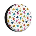 thumbnail image 1 of Fotbe Ladybugs And Flowers Funda de Llanta de Repuesto con Estampado, Engrosada, Ajuste Universal para Jeep, Remolque, RV, SUV, Camión-17 inch, 1 of 6