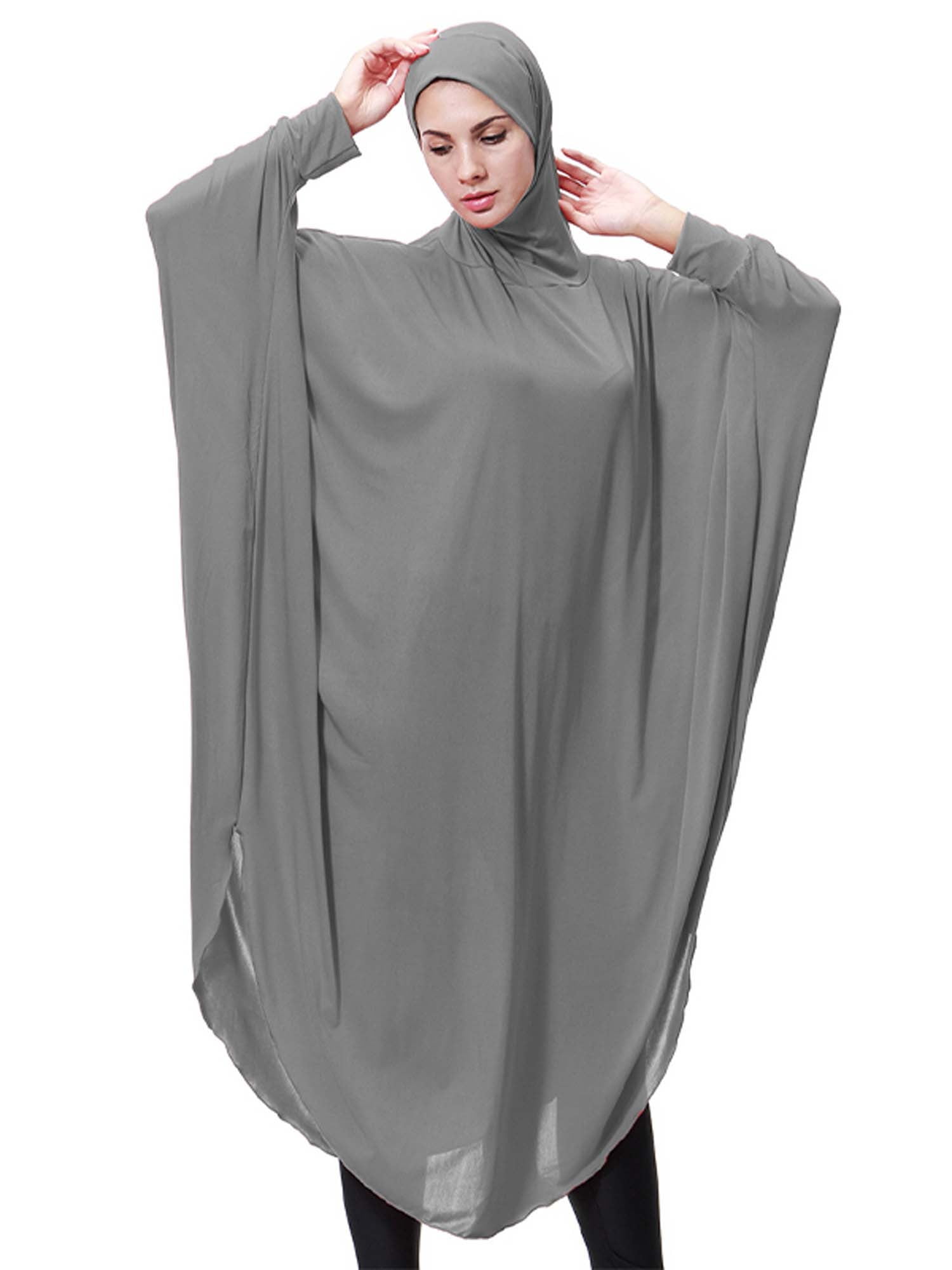 Details about   Muslim Women Khimar Hijab Jilbab Abaya Overhead Dress Prayer Niqab Burqa Robe 