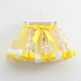 thumbnail image 3 of Efsteb Kids Toddler Girls Soft Tutu Skirt Layered Cute Color Block Tutu Skirts Birthday Princess Dance Dress Skirt (Yellow,3 Years), 3 of 5