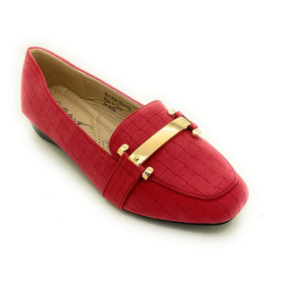 Gold Buckle Wedge Flat