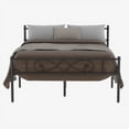 thumbnail image 1 of Distinctive Fist Design - Twin Size Metal Platform Bed Frame - Sturdy Steel Structure - Noise-Free - Underbed Storage - Easy Assembly - No Box Spring Needed - Black, TWIN Size, 1 of 4
