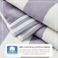thumbnail image 3 of 100% Cotton Cabana Stripe Oversized 4 Pack Beach & Pool Towel (4 Pack- 35" x 70", Lavender Purple), 3 of 6