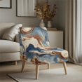 thumbnail image 3 of HELLHERO Marble Texture Elastic Bottom Wear-Resisting Armless Accent Chair Protector Anti-Crease Armless Accent Chair Cover for Armless Chair, 3 of 8