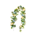 thumbnail image 4 of Guirnalda de eucalipto artificial, decoración de flores verdes, guirnalda de plantas colgantes de 1,8 m flor amarilla, 4 of 9