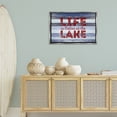 thumbnail image 4 of Stupell Industries Coastal Life At Lake Striped Gray Floating Frame Canvas Art, 31 x 21, by SD Graphics Studio, 4 of 8