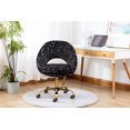 thumbnail image 4 of 360 Degree Plush Velvet Desk Chair Velvet Accent Chair Tufted Adjustable Office Chair with Height Adjustment, Multiple Colors, 4 of 8